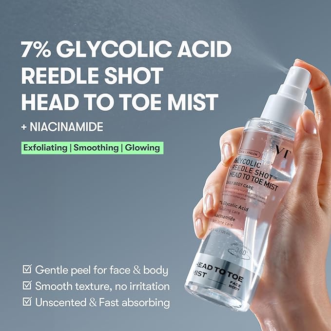 VT COSMETICS Glycolic Acid Reedle Shot Head-to-Toe Mist (120ml)