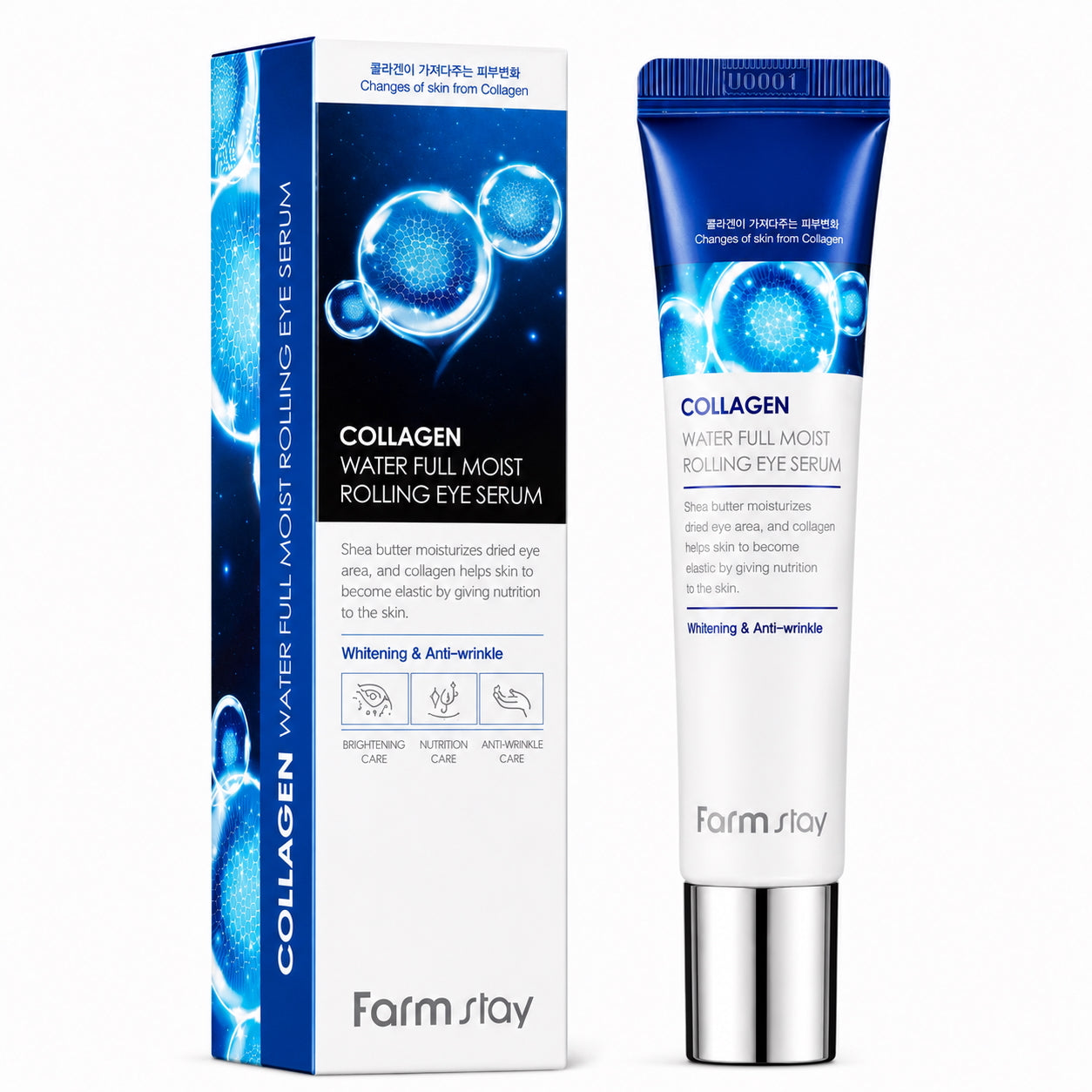 Farmstay Collagen Water Full Moist Rolling Eye Serum (25ml)
