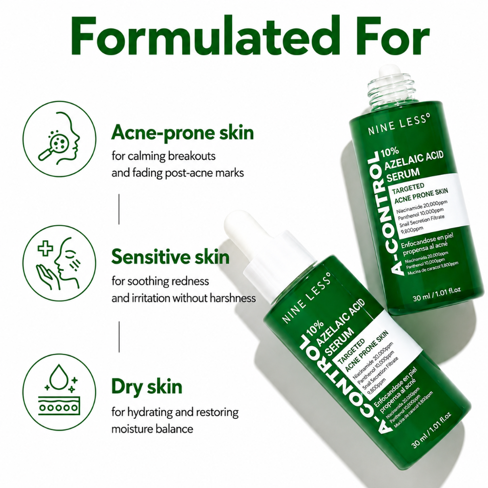 NINELESS A Control 10% Azelaic Acid Serum 30ml