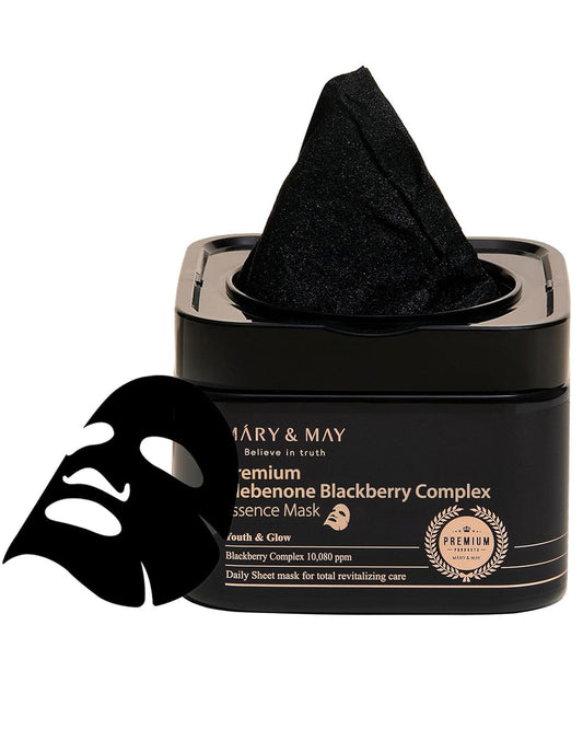 Mary & May - Premium Idebenone Blackberry Complex Essence Mask (250g / 20EA)