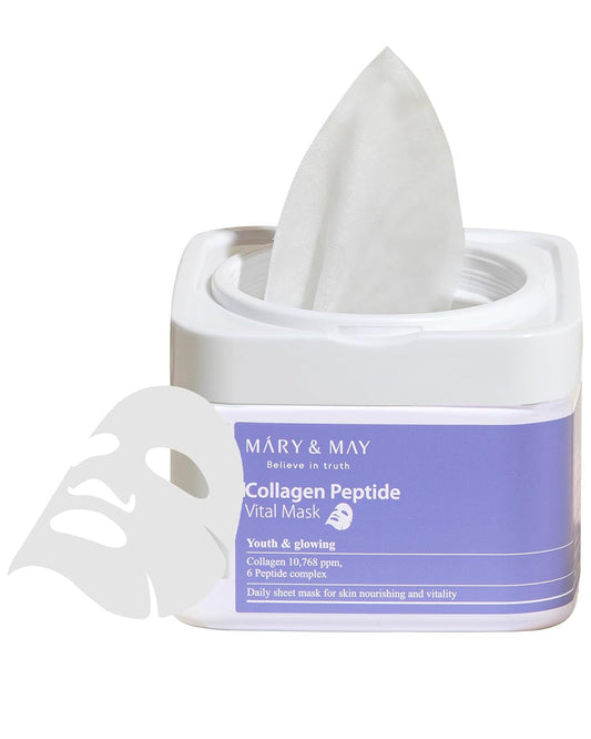 Mary & May - Collagen Peptide Vital Mask (400g / 30 EA)