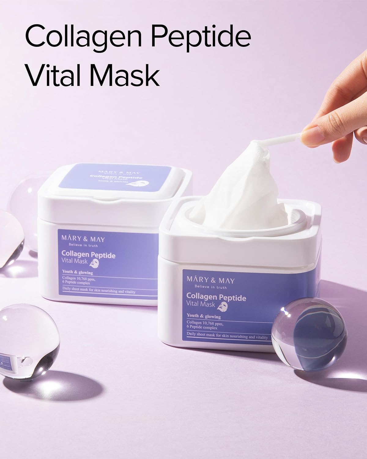 Mary & May - Collagen Peptide Vital Mask (400g / 30 EA)