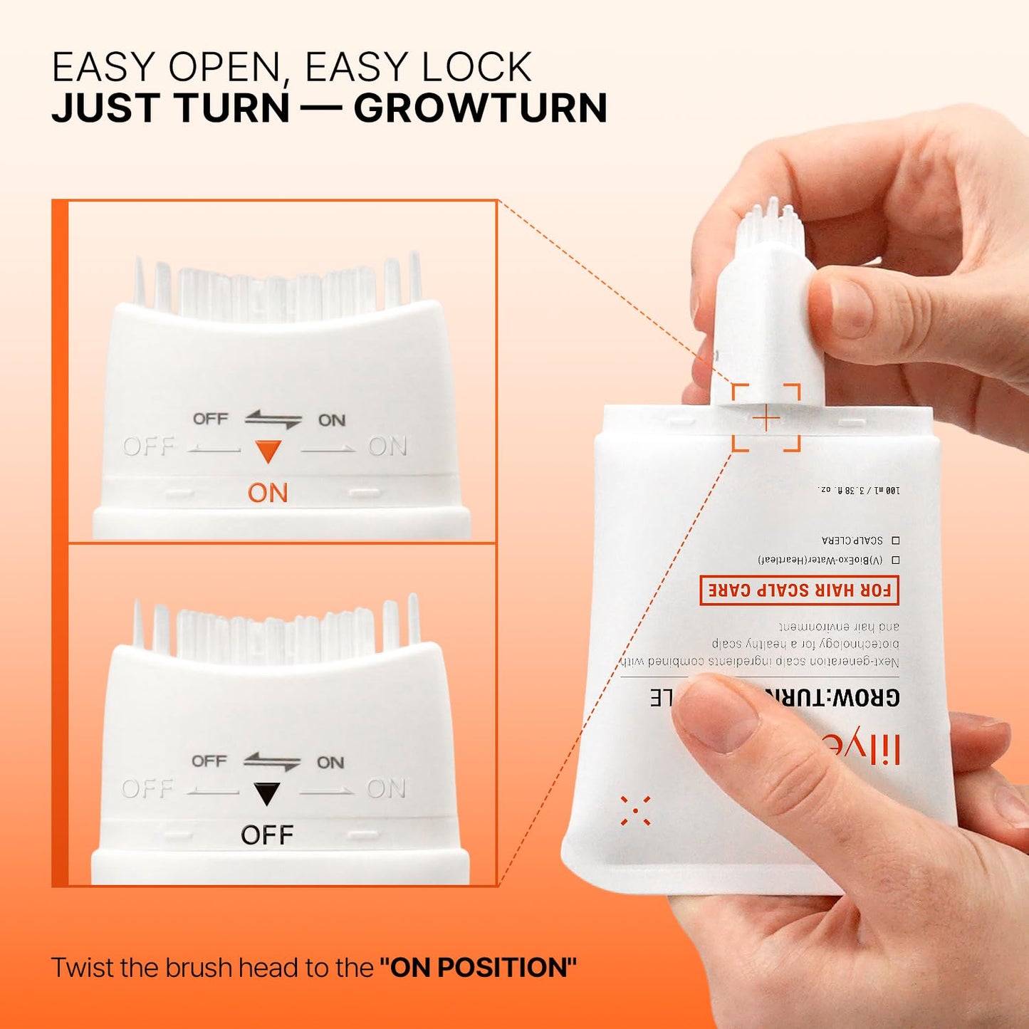 lilyeve GROWTURN Exosome Hair Growth Serum with Built-In Brush (100ml)