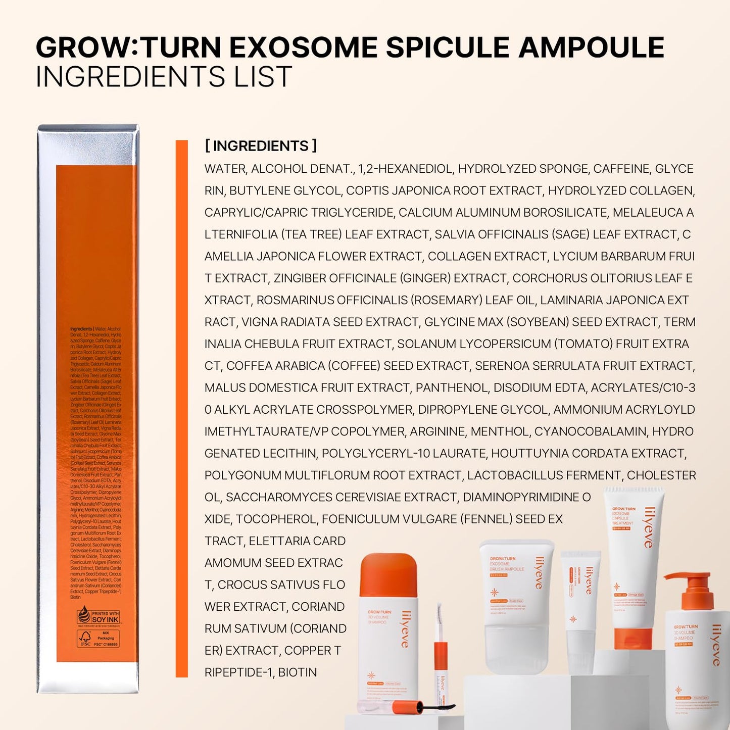 lilyeve GROWTURN Exosome Spicule Ampoule 3000 (10ml)