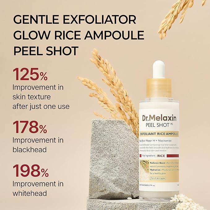 Dr. Melaxin Peel Shot Exfoliating White Rice Ampoule (80ml)