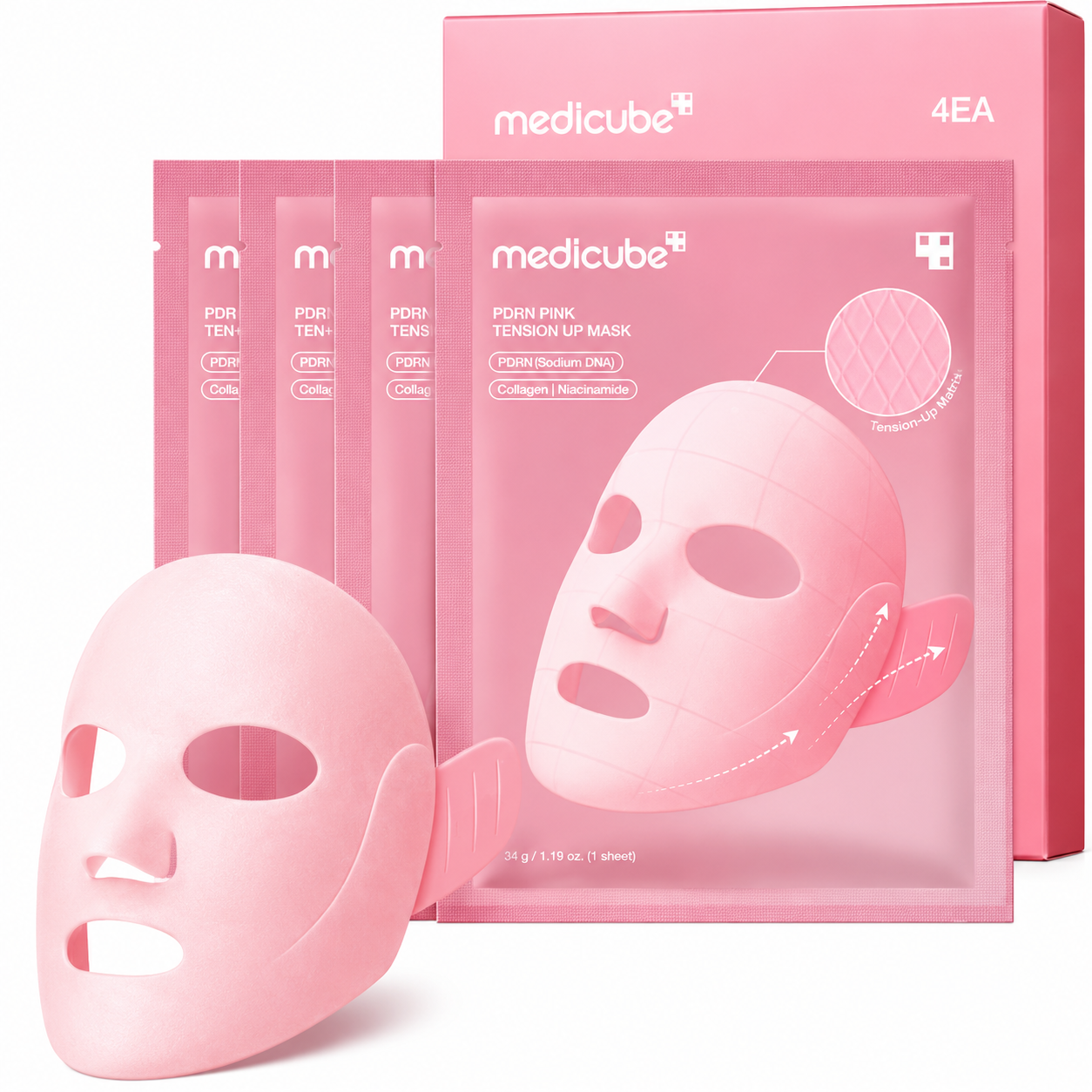 Medicube PDRN Pink Tension Up Mask (34g / 1 sheet X 4)