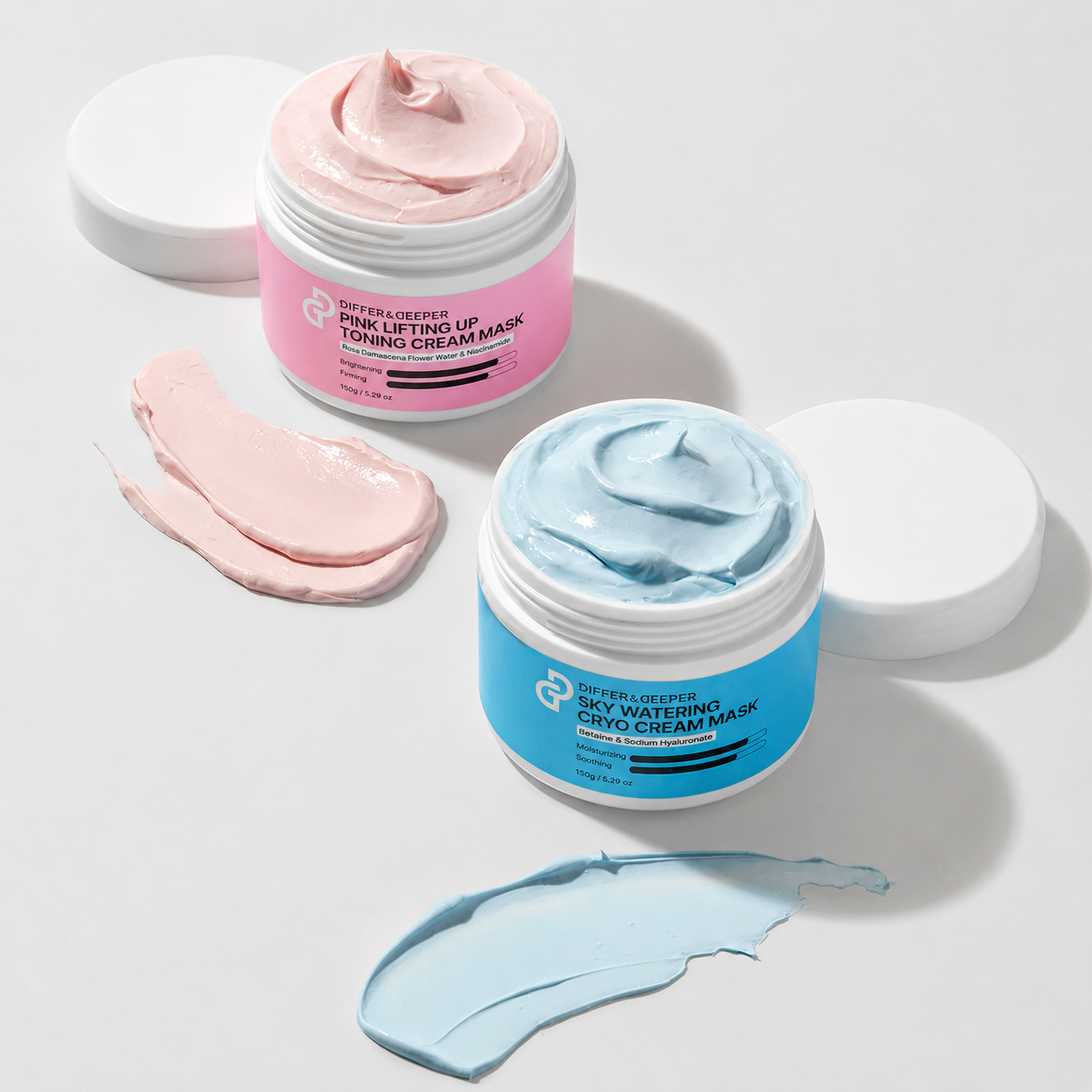 DIFFER&DEEPER Pink Lifting Up Toning Cream Mask (150g)