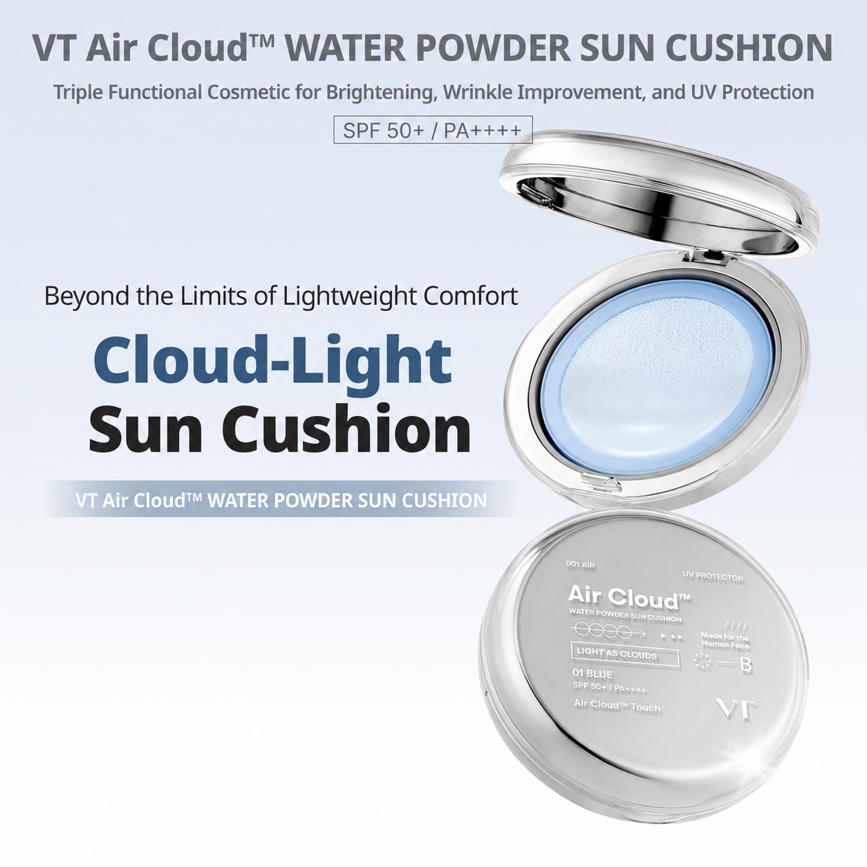 VT Air Cloud Water Powder Sun Cushion (12g)
