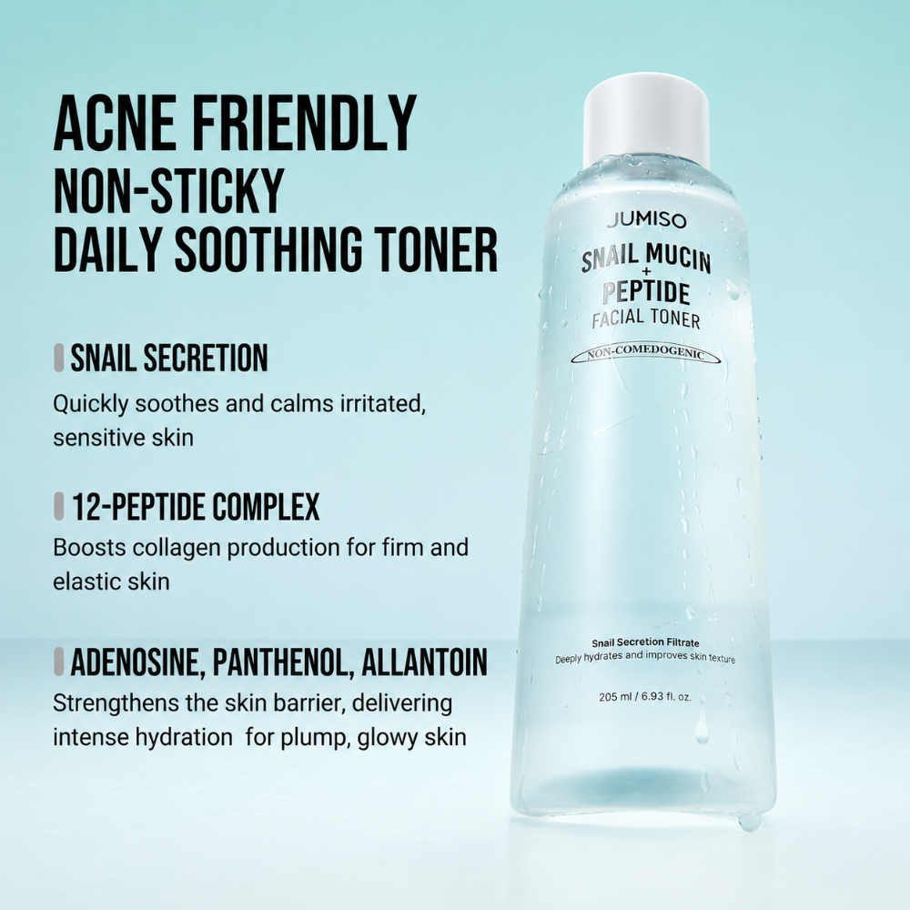 Jumiso Snail Mucin + Peptide Facial Toner (205ml)