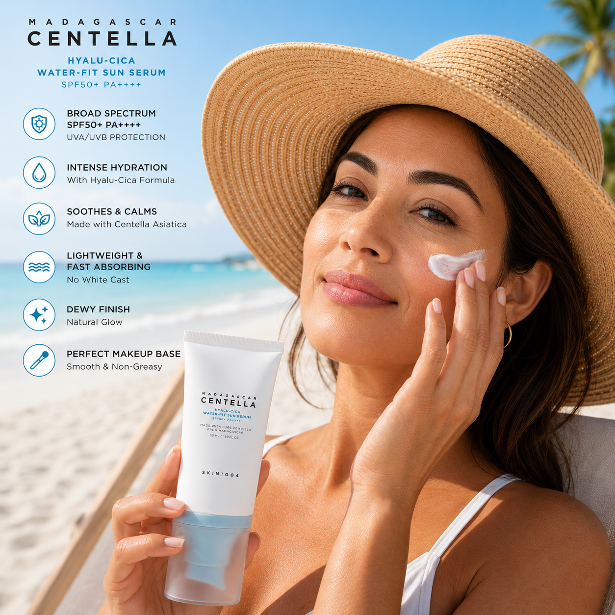 SKIN1004 - Madagascar Centella Hyalu-CICA Water-Fit Sun Serum 2-pack x 50ML