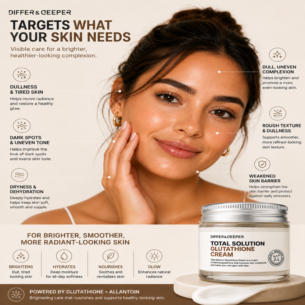 DIFFER & DEEPER Total Solution Glutathione Cream (70g)