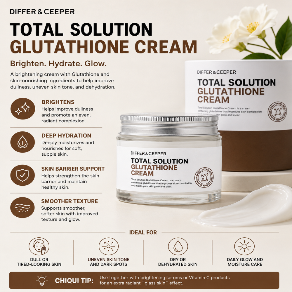 DIFFER & DEEPER Total Solution Glutathione Cream (70g)