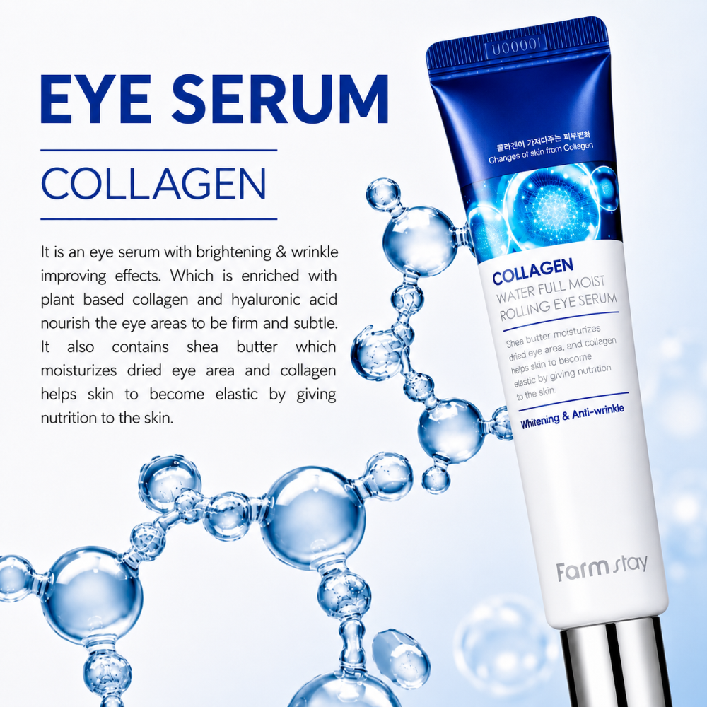 Farmstay Collagen Water Full Moist Rolling Eye Serum (25ml)