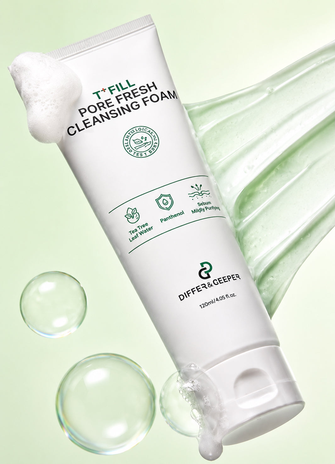 DIFFER & DEEPER T+Fill Pore Fresh Cleansing Foam (120m)