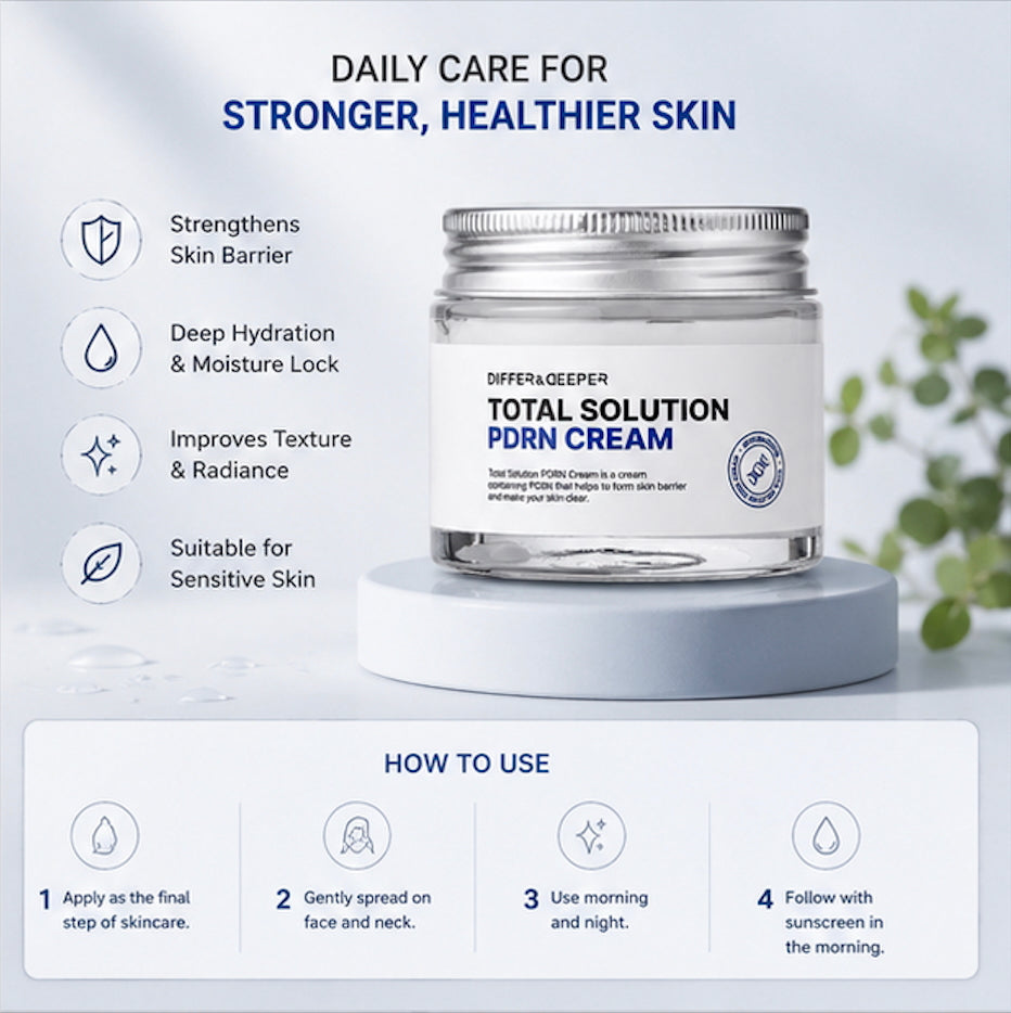 DIFFER&DEEPER Total Solution PDRN Cream (70g)