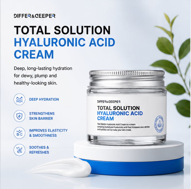 DIFFER&DEEPER Total Solution Hyaluronic Acid Cream (70g)