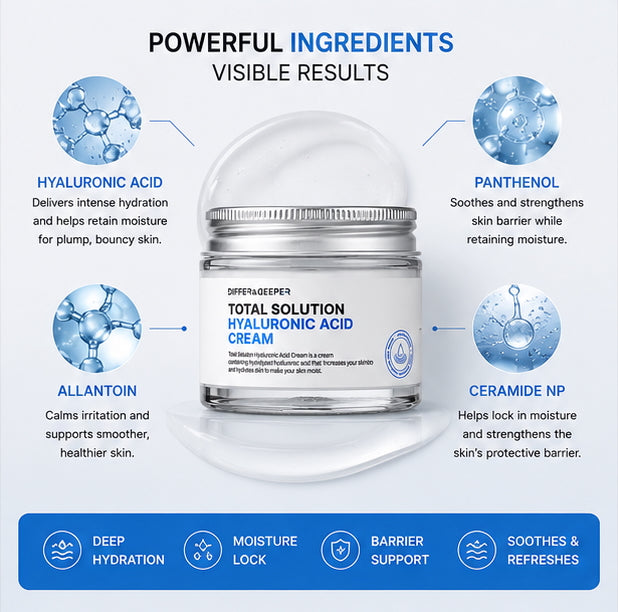 DIFFER&DEEPER Total Solution Hyaluronic Acid Cream (70g)