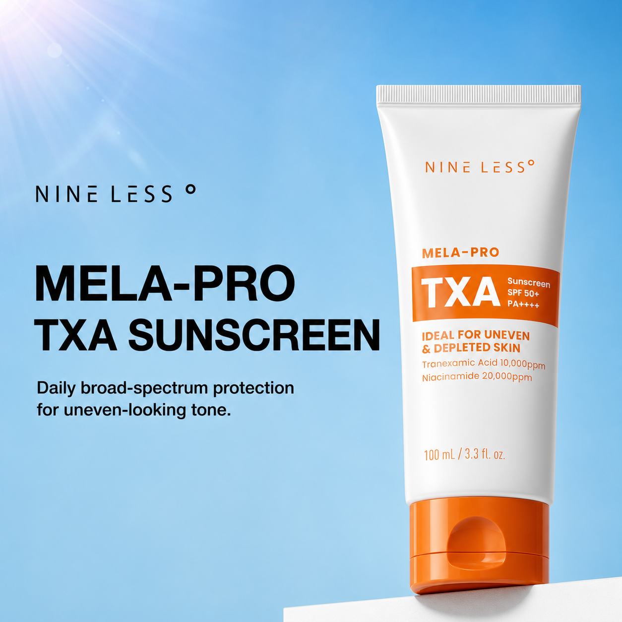 NINELESS MELA-PRO 5% TXS Sunscreen SPF 50+ PA++++ (100ml)