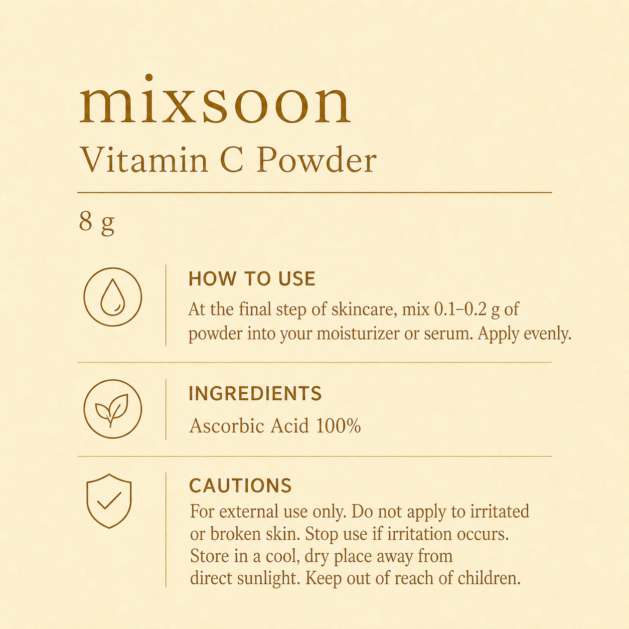 mixsoon - Vitamin C Powder (8g)