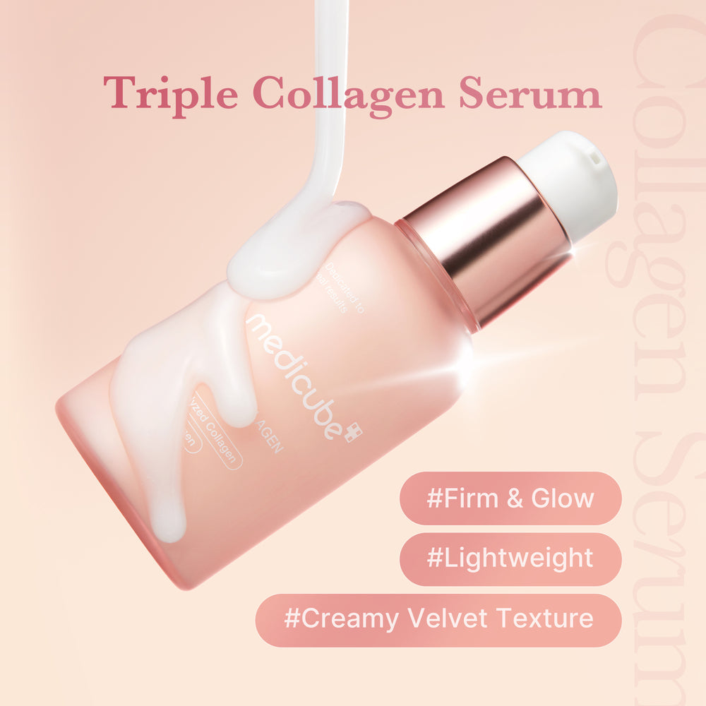 Medicube Triple Collagen Serum 4.0 firm and glow texture